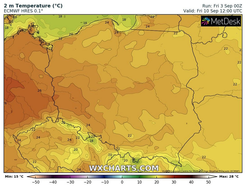 Druga połowa przyszłego tygodnia z powiewem lata