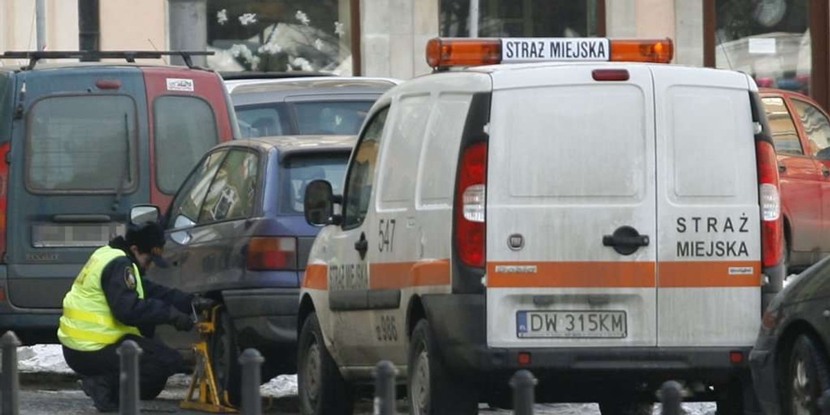 Śnieg leży a straż wystawia mandaty