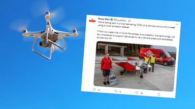 Dron dostarcza pocztę na odległą szkocką wyspę