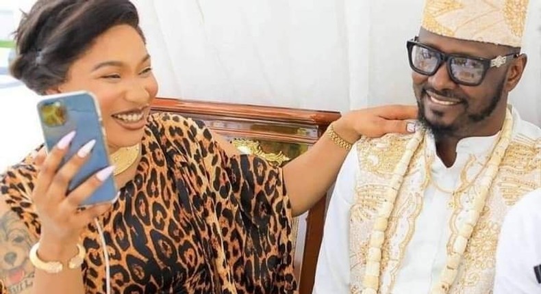 Tonto Dikeh and her ex boyfriend Prince Kpokpogri 