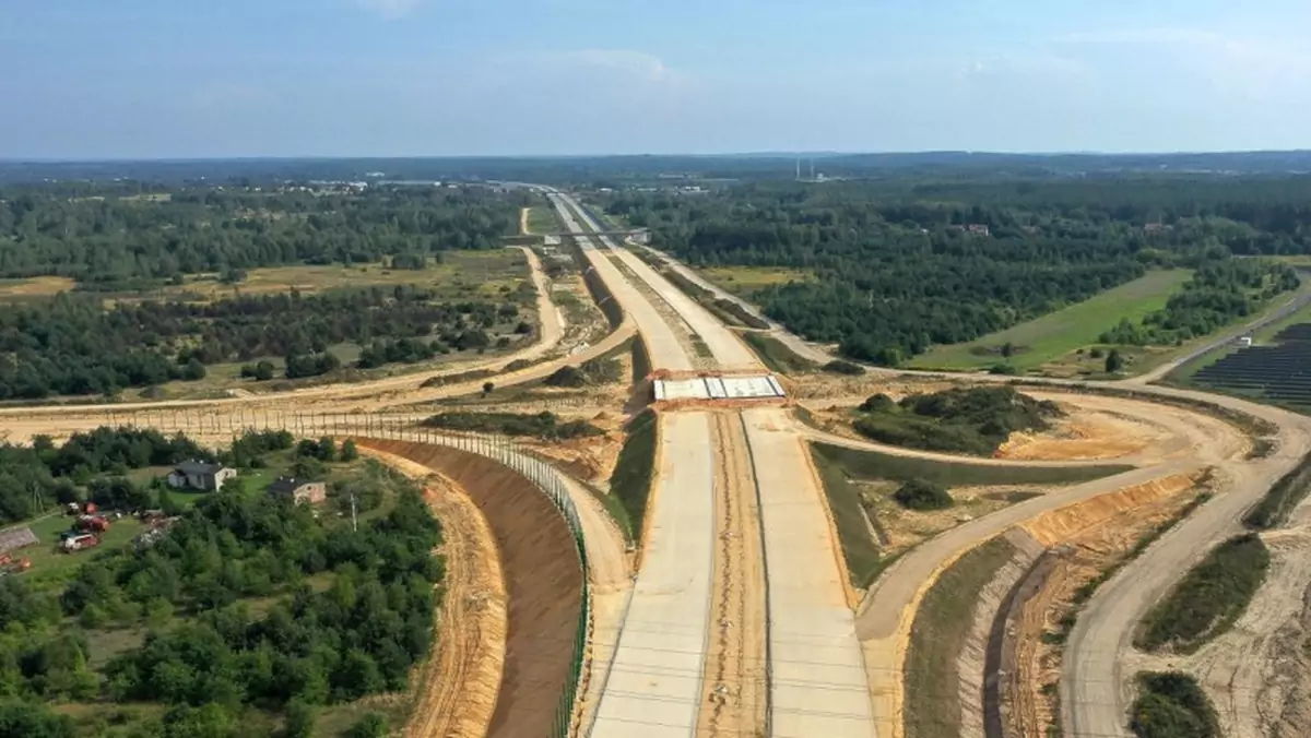 Budowa autostrady A1 na wysokości Częstochowy