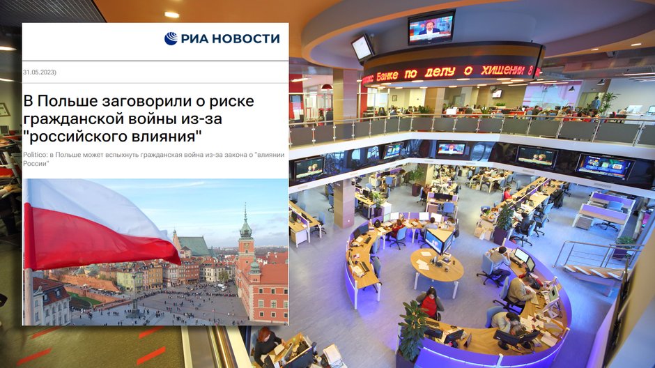 RIA Novosti straszy wojną