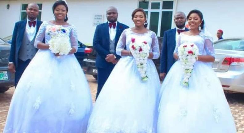 Joy as triplets who married the same day welcome baby boys within the same period