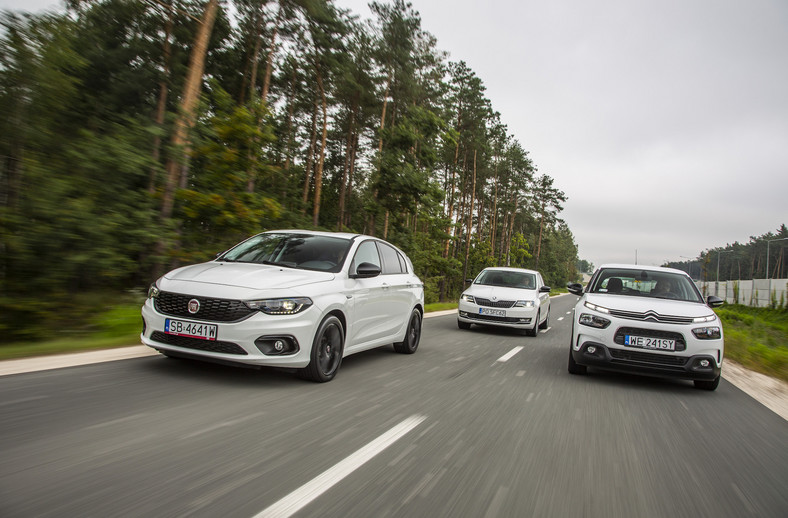 Fiat Tipo kontra Skoda Rapid Spaceback i Citroen C4 Cactus