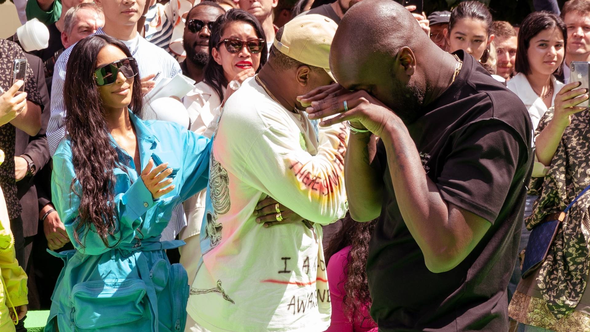 Kanye West Wore a Mint Green Suit From Virgil Abloh's Louis