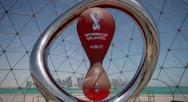 DOHA, Qatar - At the location of the FIFA World Cup Qatar 2022 official countdown clock, powered by Hublot [Pixsell]