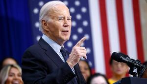 President Joe Biden joins family caregivers, care workers, early childhood educators, and advocates to celebrate progress made by care champions while calling for additional legislative action at a rally in Union Station on April 09, 2024, in Washington, DC.Paul Morigi/Getty Images for Care Can't Wait Action