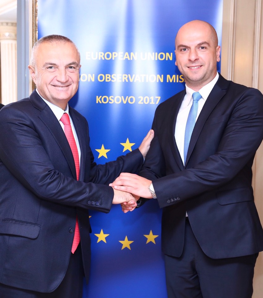 Sastanak Slavka Simića i predsednika Albanije Iljira Mete