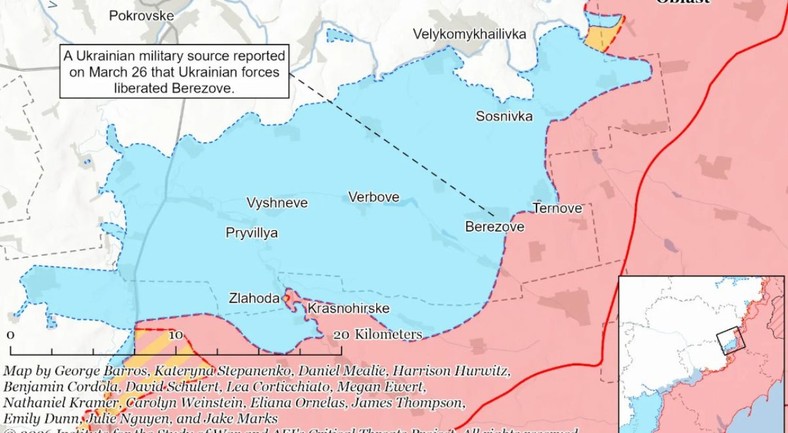 Sytuacja na pograniczu obwodów dniepropietrowskiego i zaporoskiego