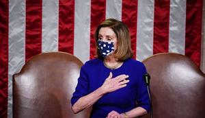 Pelosi quickly turned her attention toward Trump.JIM LO SCALZO/Getty Images