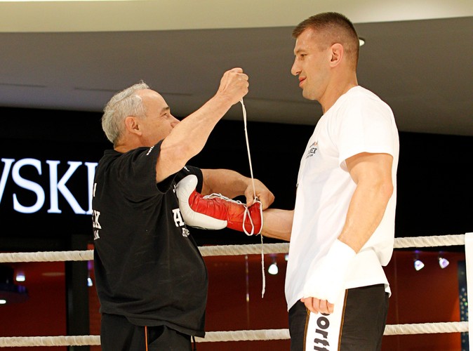 Tomasz Adamek i jego trener