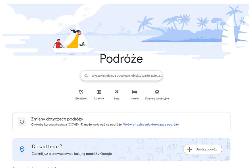 Podróże Google