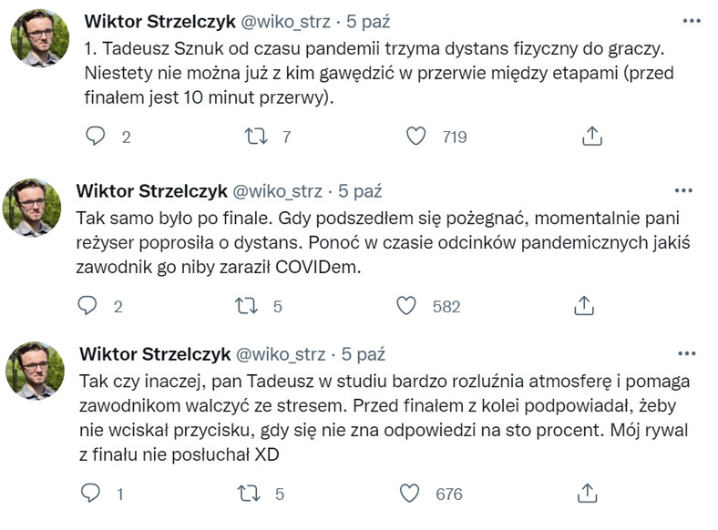 Wiktor Strzelczyk na Twitterze