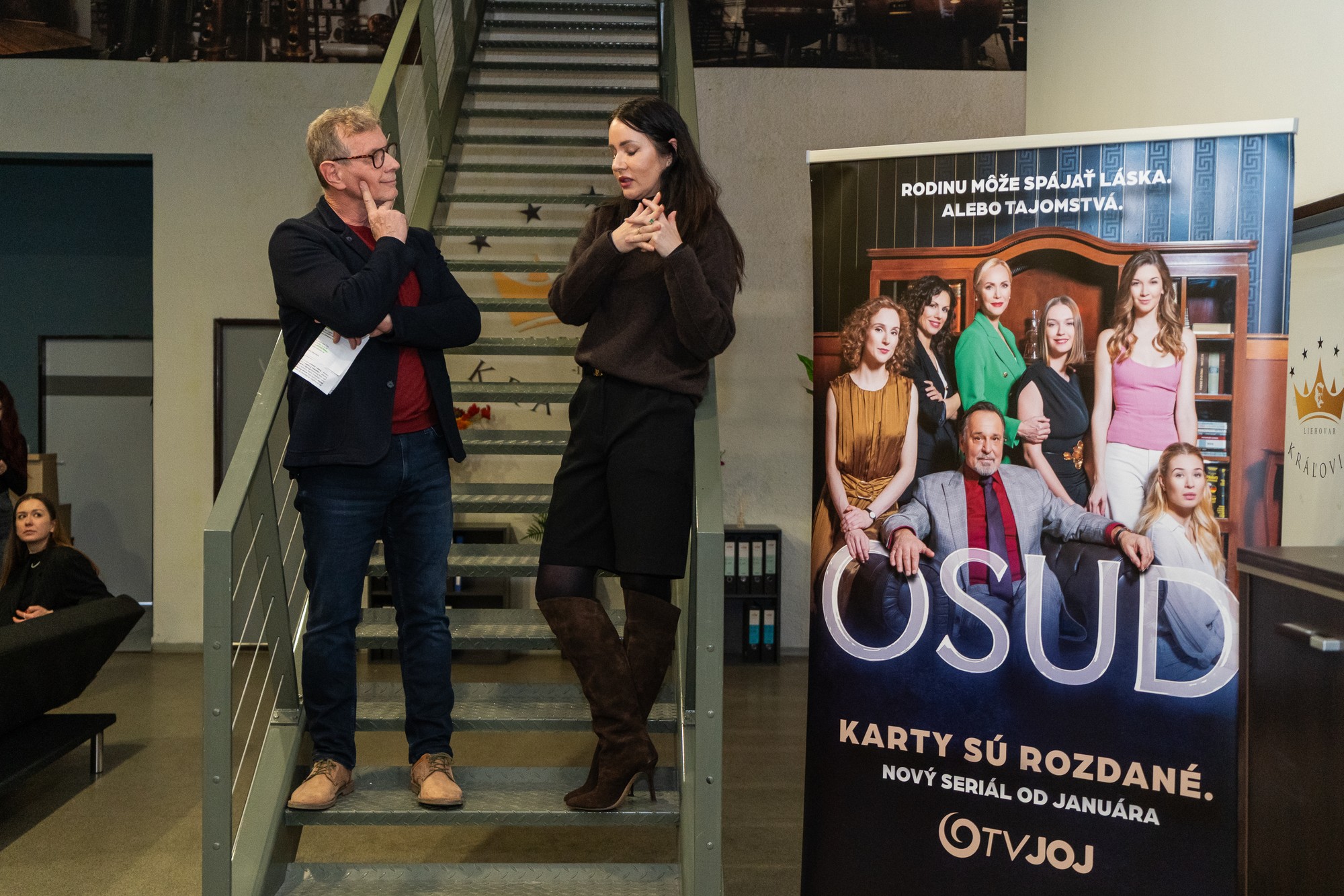 TV JOJ predstavila nový seriál Osud. Vlado Voštinár a producentka Danica Hričová