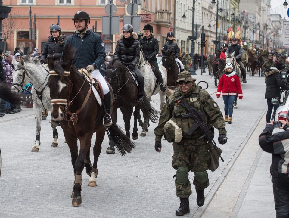 ŁÓDŹ 23. FINAŁ WOŚP (Parada konna na ul. Piotrkowskiej)