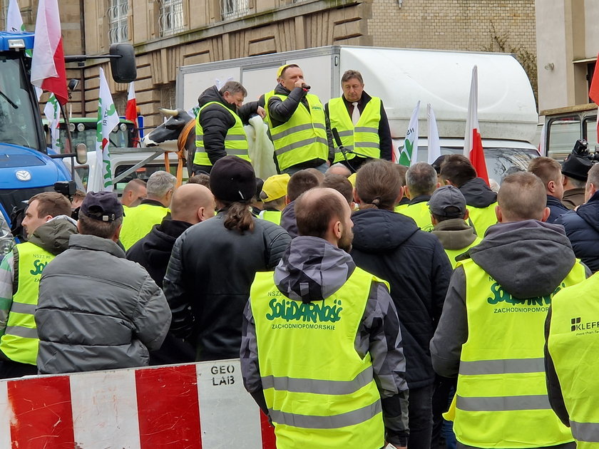 Protest rolników w Szczecinie.