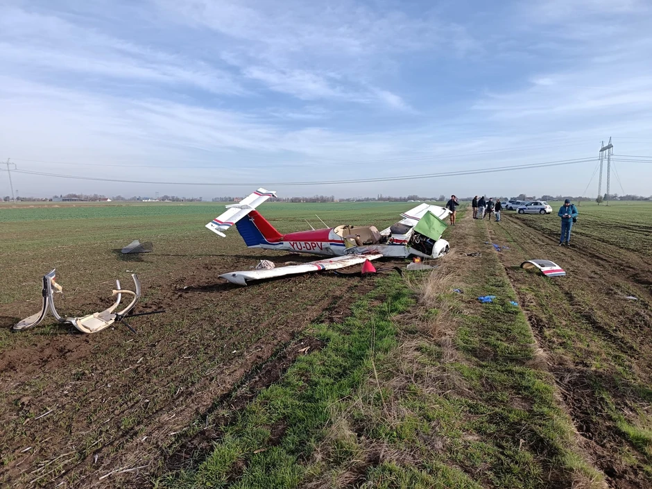 Avion koji je pao u Subotici