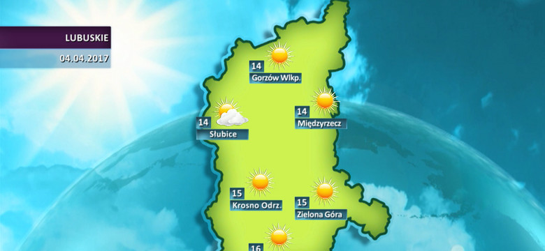 Prognoza pogody dla woj. lubuskiego - 4.04