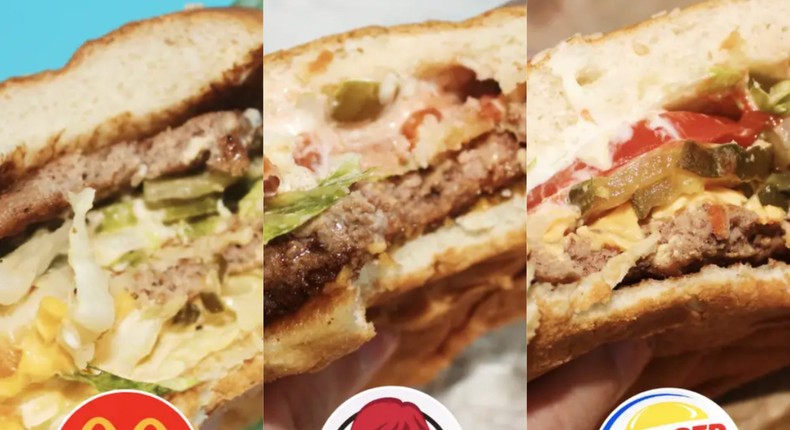 I tried the signature burgers from McDonald's, Wendy's, and Burger King.Erin McDowell/Business Insider; McDonald's; Wendy's; Burger King