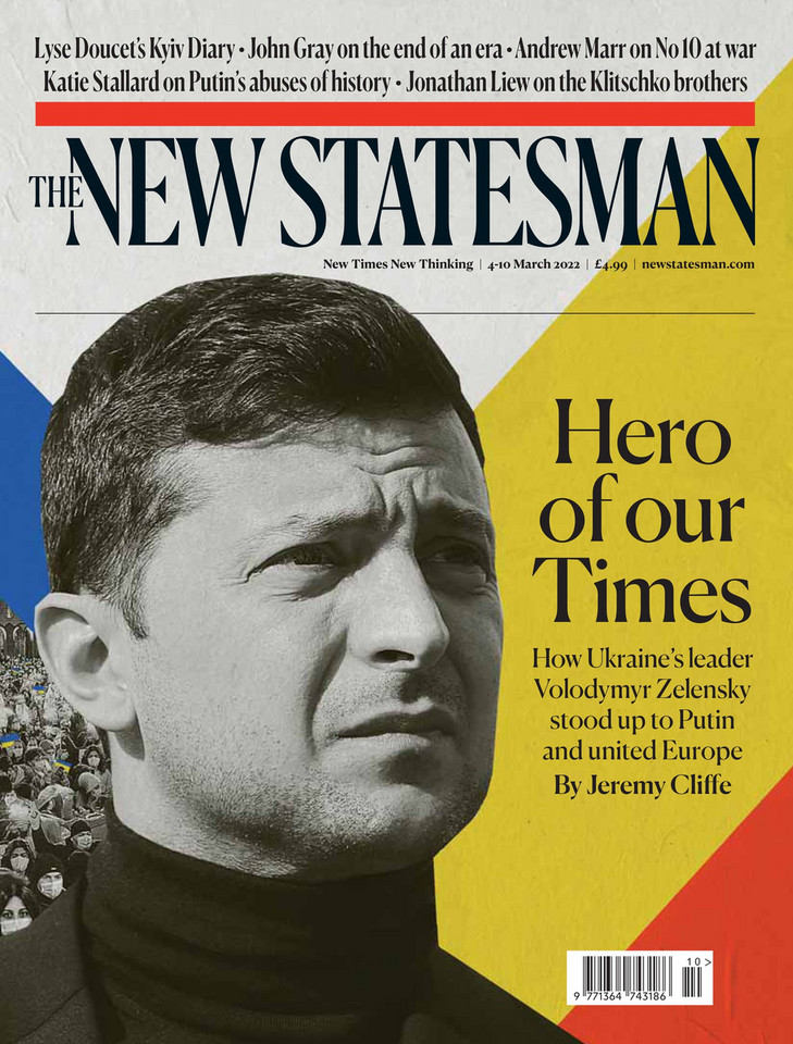 Wołodymyr Zelenski na okładce magazynu "The New Statesman"