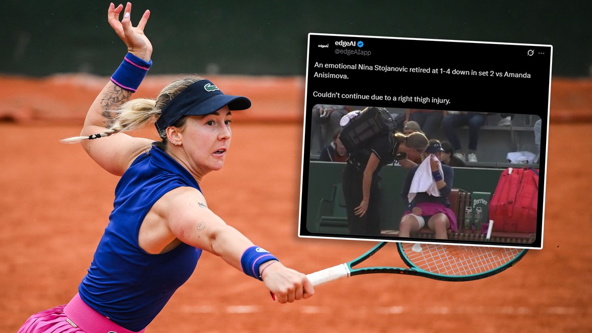 Rozdzierające serce sceny na Roland Garros. Usiadła na krześle i zalała się łzami