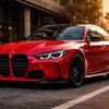 Crveni BMW  M3, ilustracija