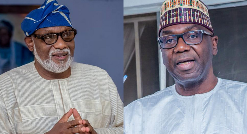 (Left) Rotimi Akeredolu, Governor of Ondo state- (Right) Abdulrahman Abdulrazaq, Governor of Kwara state