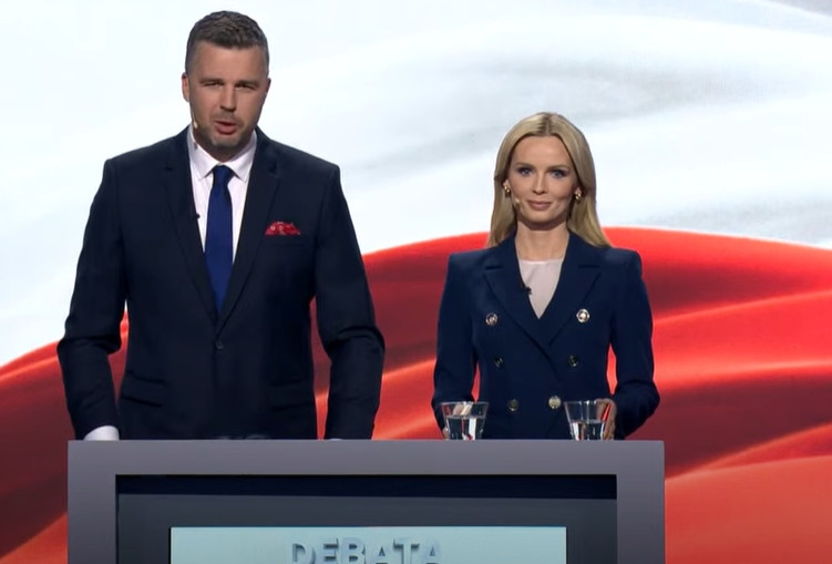 Prowadzący debatę Anna Bogusiewicz-Grochowska i Michał Rachoń