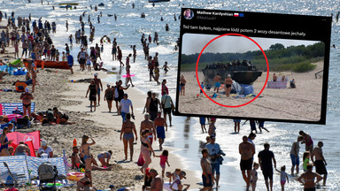 Odpoczywali na plaży w Dziwnowie. Nagle pojawiły się wojskowe pojazdy