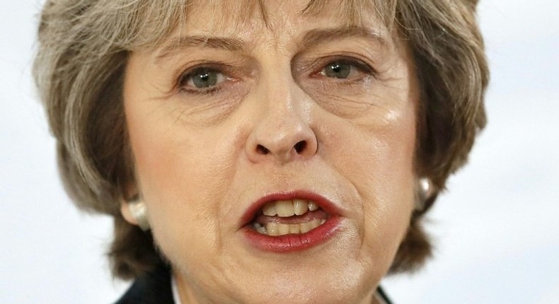 British Prime Minister Theresa May delivers a speech on the government's plans for Brexit in London on January 17, 2017