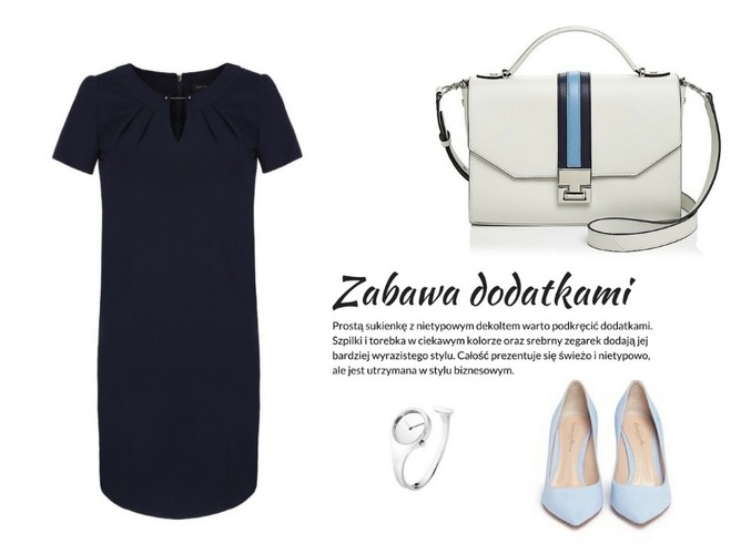 Sukienki do pracy na lato: Sukienka – VITO VERGELIS, Zegarek – Georg Jensen, Torebka – Ivanka Trump, Buty – Gianvito Rossi