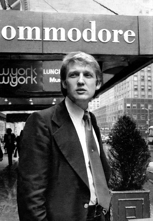 Donald Trump na Manhattanie w 1976 r.