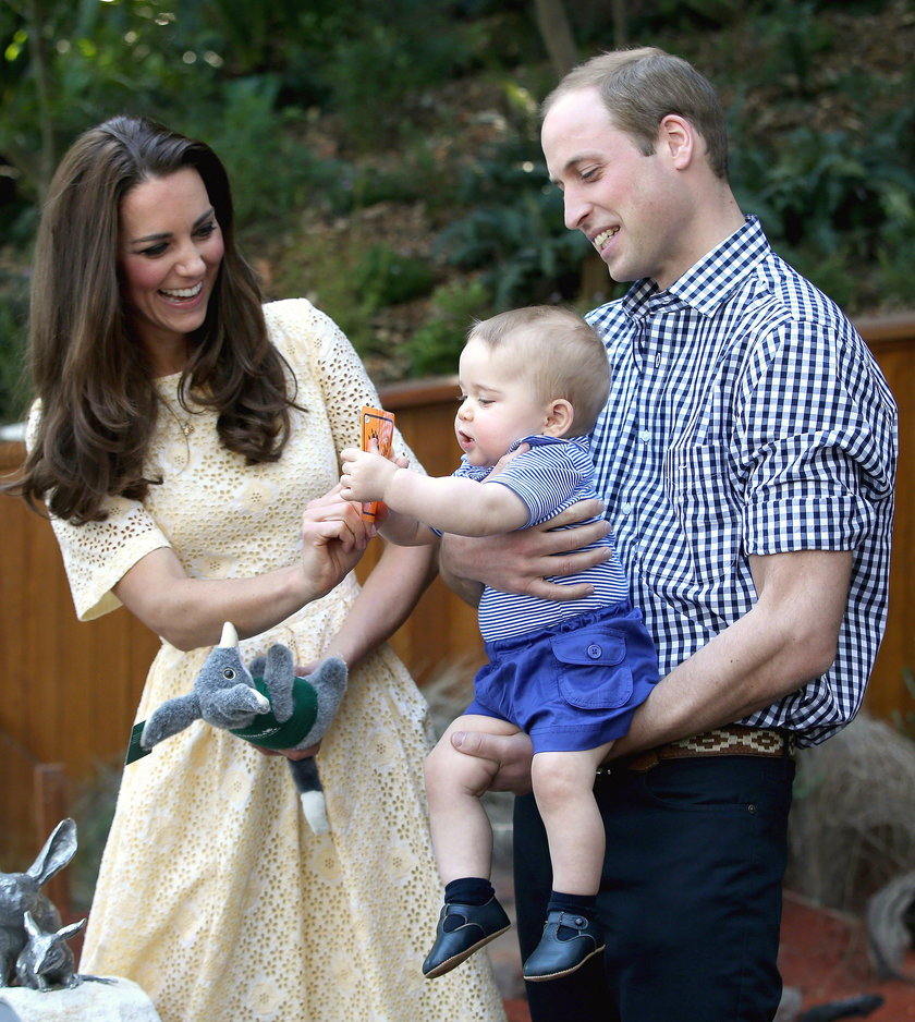 Książę William, księżna Kate oraz ich syn, książę George
