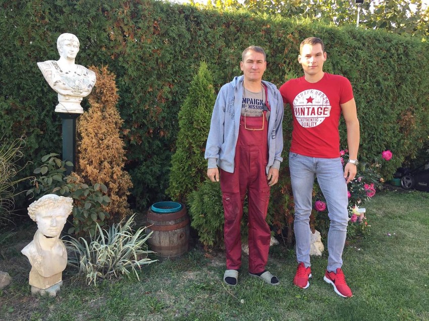 Miloš Damnjanović i njegov otac Nenad 