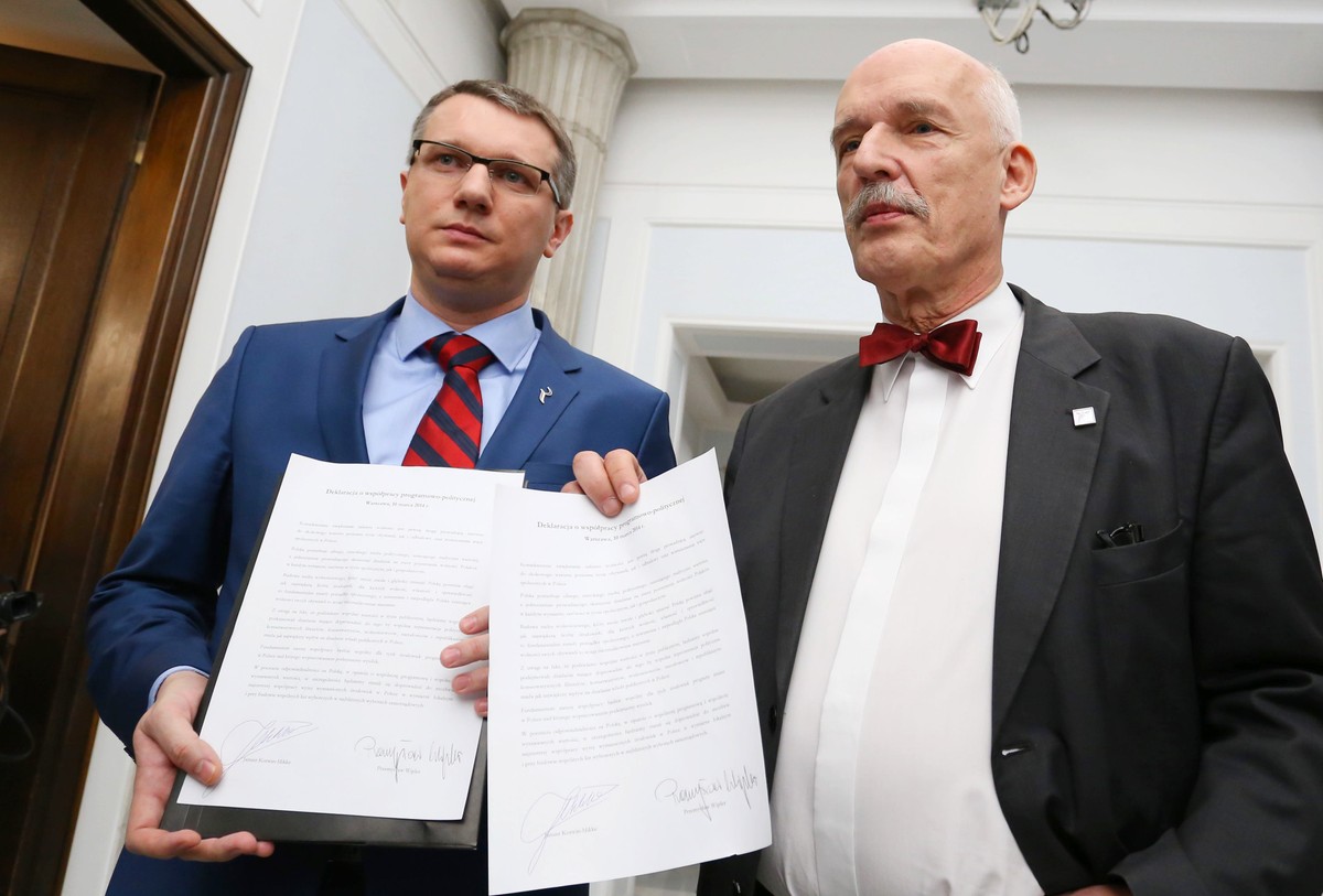 Janusz Korwin Mikke i Przemysław Wipler