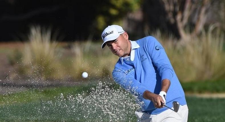 Bill Haas hits his bunker shot on the second hole during the final round of the AT&T Pebble Beach National Pro-Am at Pebble Beach Golf Links. Mandatory Credit: Kyle Terada-USA TODAY Sports