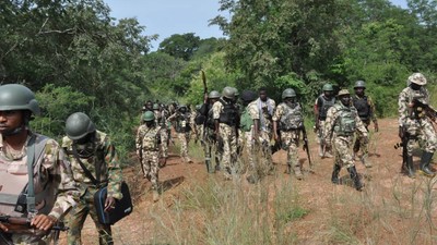 An illustrative photo of troops of the Nigerian Army on a mission. [VanguardNGR]
