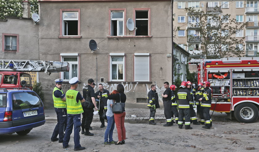 Pożar kamienicy w Zielonej Górze