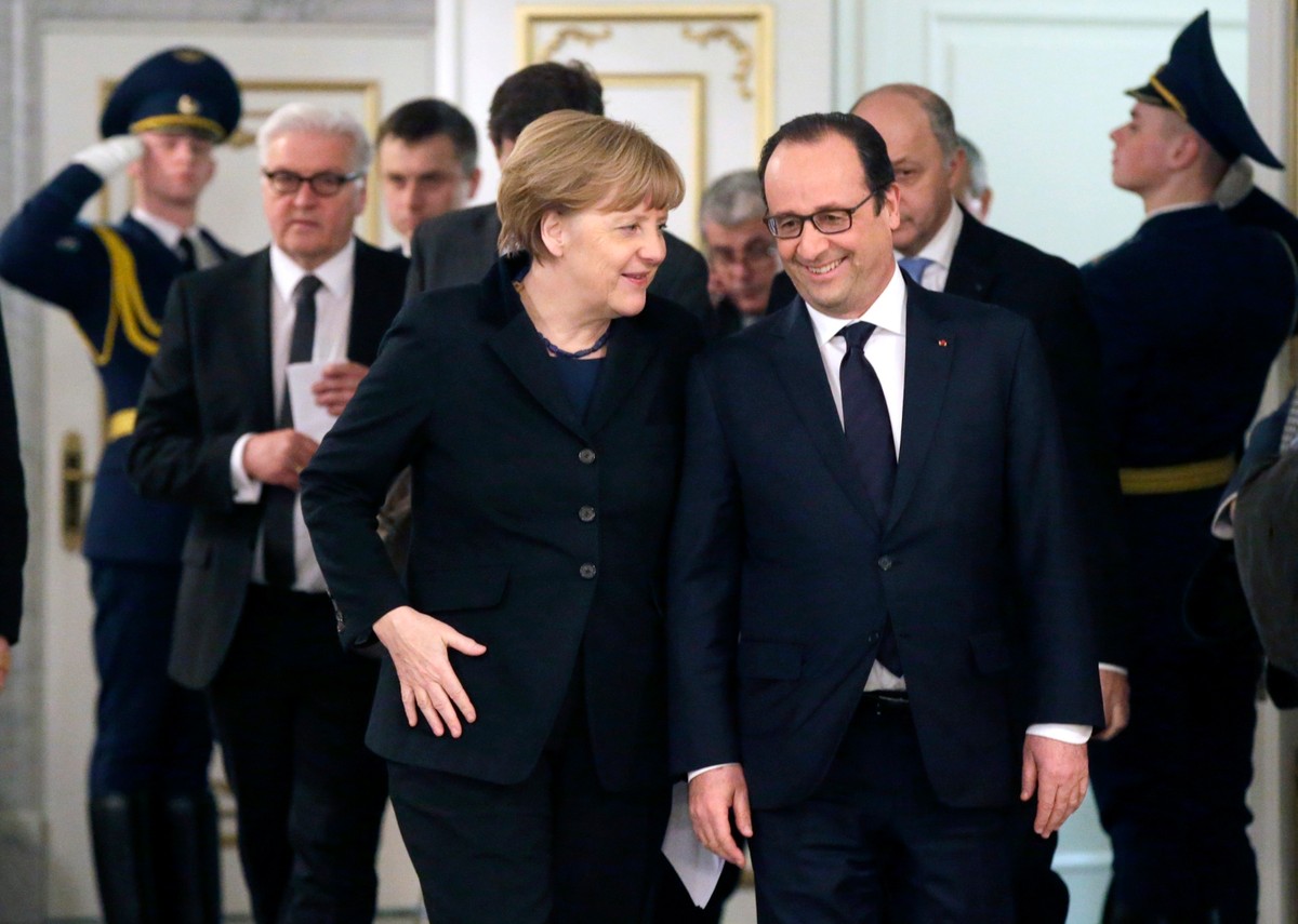Angela Merkel i Francoise Hollande