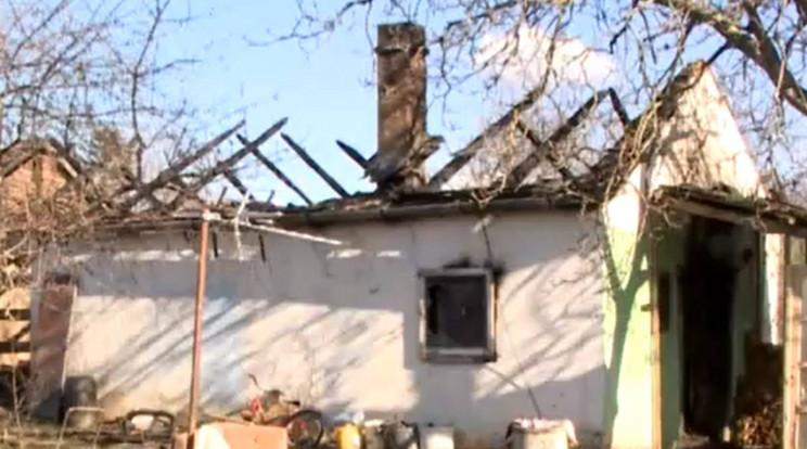 Teljesen leégett a család otthona, semmijük sem maradt /Fotó: RTL Klub