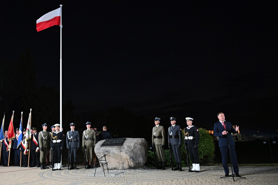 Prezydent Duda podczas uroczystości w Tczewie