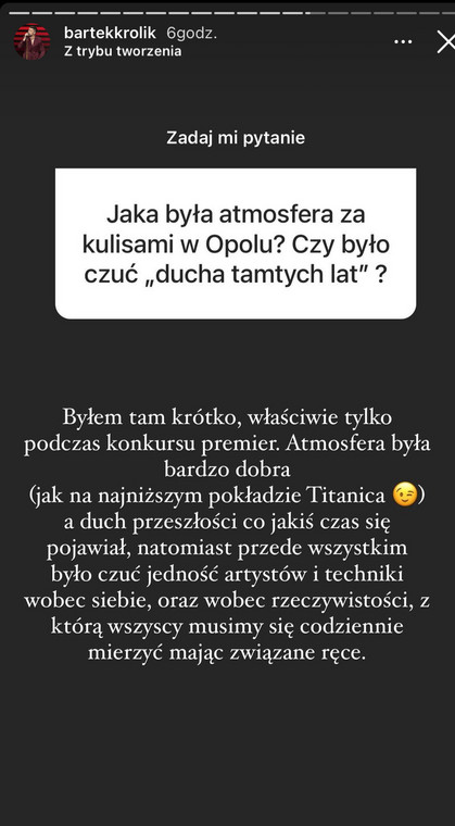 Bartek Królik odpowiada na pytania fanów