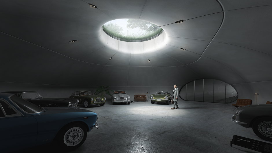 Polskie studio projektowe stworzy podziemny showroom dla kolekcji samochodów