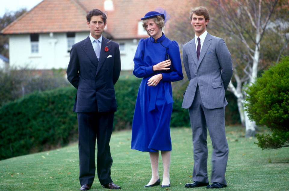 Karol III, księżna Diana i książę Edward