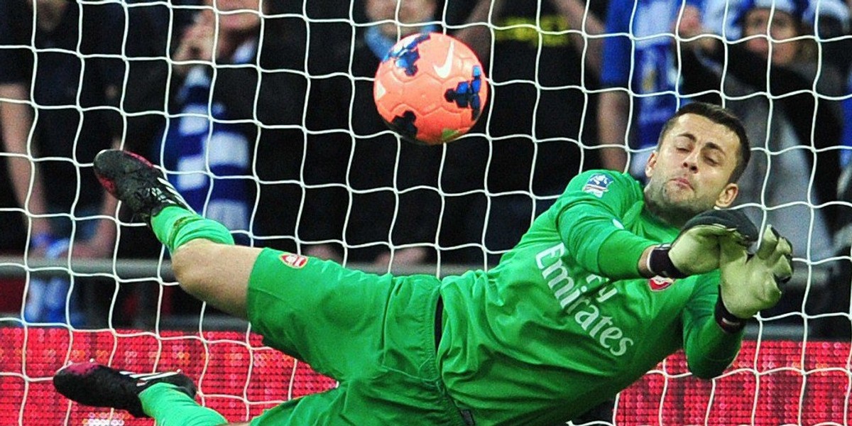 Łukasz Fabiański Wigan Athletic vs Arsenal Londyn