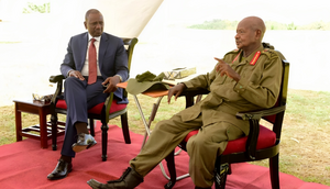 President William Ruto with Ugandan President Yoweri Museveni