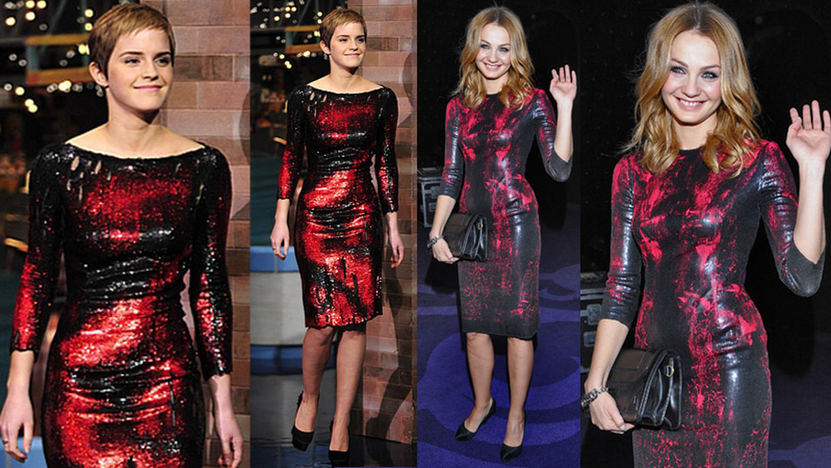 Emma Watson i Małgorzata Socha w podobnych sukienkach