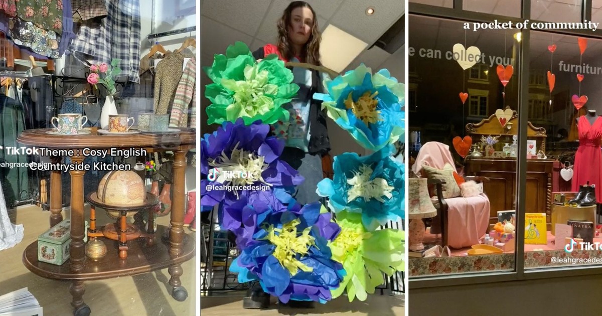 A thrift-store volunteer is sharing how she creates stunning window ...