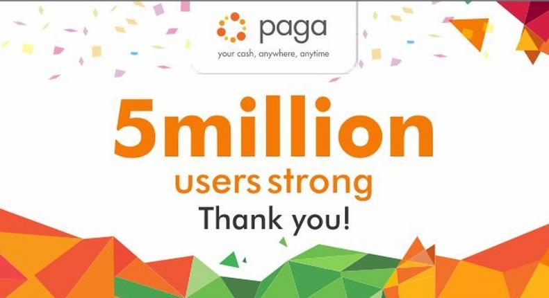 Paga hits 5 million users