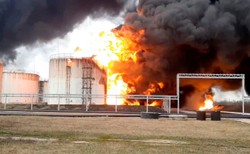 Brytyjski wywiad: Pożar w Biełgorodzie utrudni Rosjanom atakowanie Charkowa